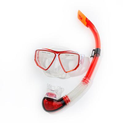 China Good quality scuba diving equipment tempered glass lenssilicone diving gear snorkel MAS explosion-proof/compressive/durable/adult pressure(mirror+breathing diving tube) for sale