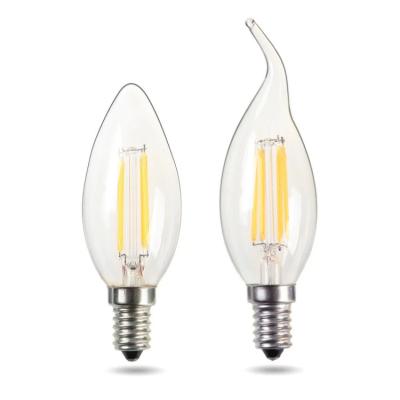 China Residential Good Quality C35 Tail Edison Candle Filament Lighting E14 Lamp Holder 4w LED Bulb for sale