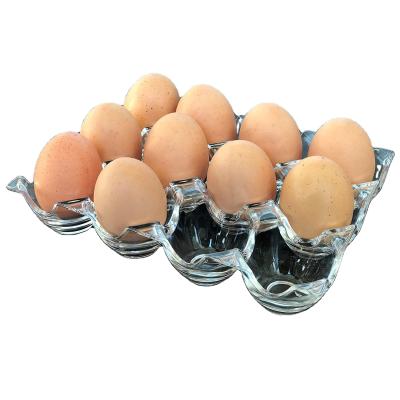 China Exquisite Eco-friendly Clear Acrylic Egg Tray Tray 12 Eggs Egg Storage Box for sale