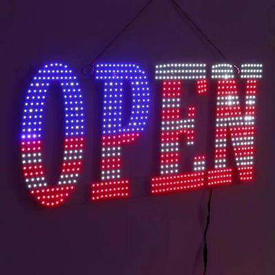 China High Bright Buildings Custom OPEN Led Light Sign For Electronic Shop Business Sign for sale