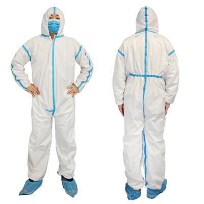 China Tear-resistant type 5/6 SF disposable taped coverall hazmat PPE coveralls for sale