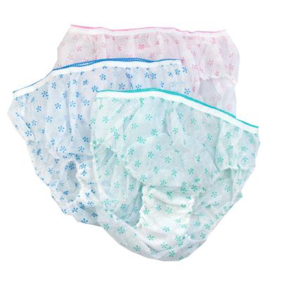 China Antibacterial Flower Printed Nonwoven Disposable Maternity Underwear For Women Prenatal Postpartum for sale