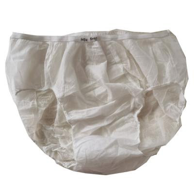 China Antibacterial White Disposable Nonwoven Briefs For Men for sale