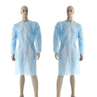 China Breathable Disposable Isolation Developed Isolation Gown Polypropylene Lab Coat With Knit Cuff Long Sleeve Fluid Resistant for sale