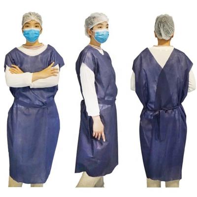 China Breathable Disposable Non Woven PP Gown Hospital Patient Uniform For Medical Use for sale