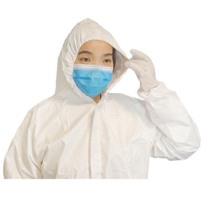 China Disposable Overcoat White Color Coverall With Fast Delivery For Farm, Factory, Dental Clinic for sale