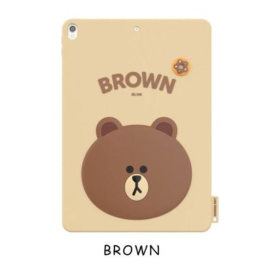 China Cute Brown Silicone Bear 3D Silicone Soft Line Case Cover Friends Tablet Case for sale