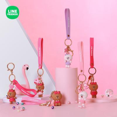 China Crystal Line Friends CHOCO Key Chain Female Cute Satchel Doll Car Key Pendant for sale