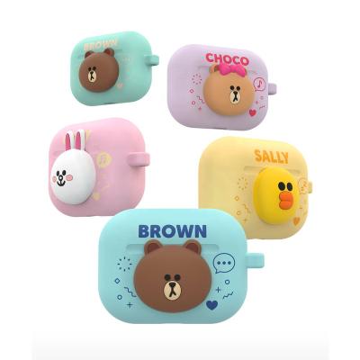 China For AirPods Wireless Earphone Pod Pro 3D Protection High Quality Protector For AirPods 2 Pro PC Case 3D Cartoon Silicone Earphone Case for sale