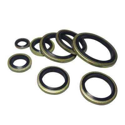 China Industry Factory Metric Inch Class Compound Rubber and Metal Gasket Protection O Ring Bonded Seal Round Washer for sale