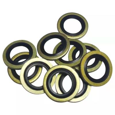 China Industry Hot Sale 8/10mm Combo Rubber Sealing Gasket Metal Composite Bonded Gasket for sale