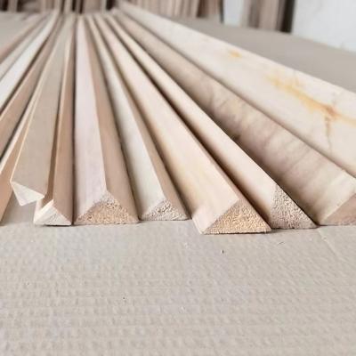 China Traditional Paulownia wood chamfer strips /triangle wood strips for sale