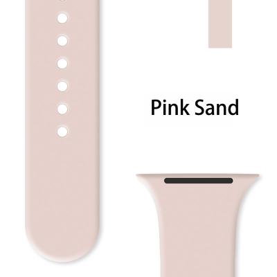 China Anti-fingerprint Strap For Apple Watch Band 44 Silicone Watch Band Correa iwatch Apple Strap Watch Series 6 Se 5 4 3 2 44mm for sale