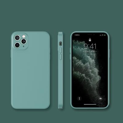 China Anti-fingerprint Case Shockproof Cover For iPhone Silicone Case With Camera Lens Full-body Protective Anti-scratch Soft Microfiber Lining for sale