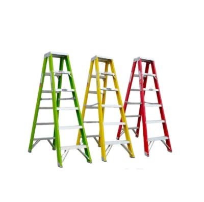 China Folding Ladders 2*10 2*11 2*12 2*13 2*14 2*15 2*16 Double Sided Step FRP Folding Ladder for sale