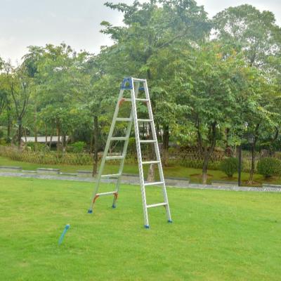 China Folding Ladders EN131 5 6 7 Shaped 8 Steps Extension Double Sided Welding Aluminum Folding Ladder for sale