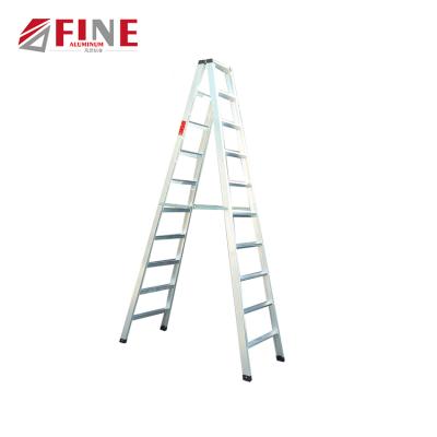 China Aluminum Folding Ladders 2M 3M 4M 5M 6M Attic One Double Sided Step Collapsible Folding Ladder for sale