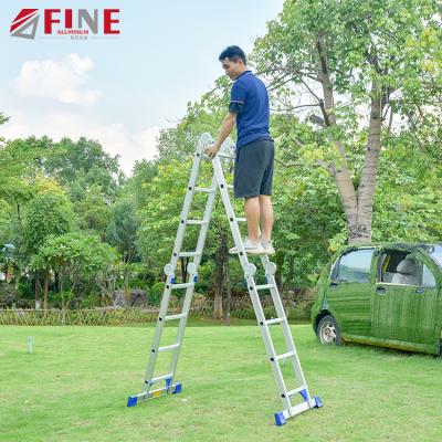 China Folding Ladders Compact Aluminum Rivets Transform Universal Telescoping Aluminum Ladder from Extens for sale