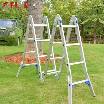 China Folding ladders 4 meter multi position telescopic universal folding ladder for sale