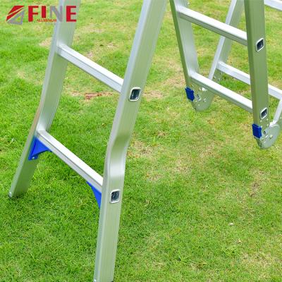 China Folding Ladders 4 Meter Adjustable Common Universal Ladder Work Platform Ladder for sale