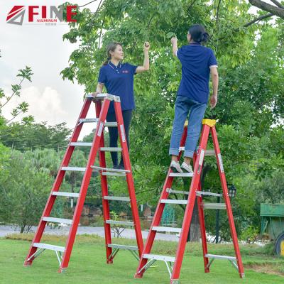 China Modern Double Sided Cable Insulated Fiberglass Extended Dielectric Universal Ladder for sale