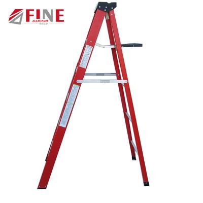 China Folding Ladders Double Sided Stairs 2X12 Wire Insulated Fiberglass Ladder for sale