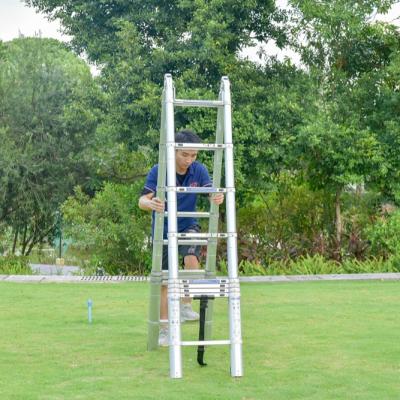 China Folding Ladders Retractable Collapsible Aluminum Step Folding Telescopic Hinged Ladder for sale