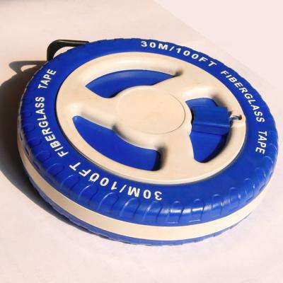 China LONG 50m Meter Site Measuring Tape 50M 100M 150M Open Frame Fiberglass Tape Measure Tape for sale