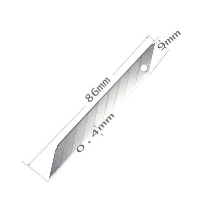 China Slide Open 30 Degree 9mm Snap Off Stainless Steel Art Knife Blade for sale