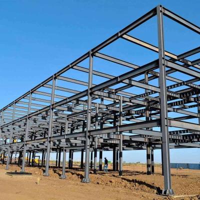 China The parking lot made the real acero prefabricated metal structures / galpon workshop for sale