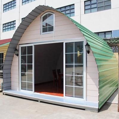 China hotel prefab house/cheap lodge/prefab arched cabin for sale