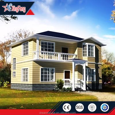 China Customized hotel designed steel structure timber framed building /hot sale beautiful light steel house prefab villa construction for sale