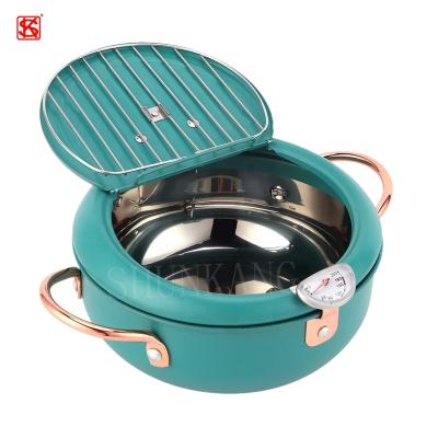 China Viable High Quality Temperature Control Stainless Steel Rotisserie Kitchen Fryer Pot Food Oil Purifier Pot for sale