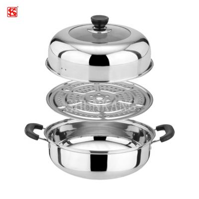 China Sustainable hot sale kitchen appliances stainless steel steamer pot cookware steamer cooking pot for sale