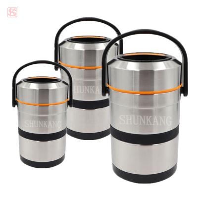 China New Stainless Steel Lunch Box Thermos Sustainable Food Jar Insulated Food Carrier With Handle for sale