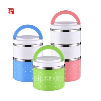 China Cute Thermal Stainless Steel Kids School Food Container Tiffin Carrier Bento Lunchbox With Handle For Freshness Storage Amazon for sale