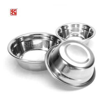 China Sustainable High Quality Soup Basin Stainless Steel Mixing Bowl Korean Silver Round Deep Bowls for sale