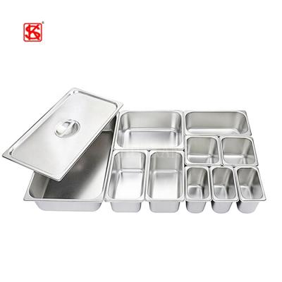 China Food Grade Stainless Steel GN Pan Steam Table Pan Gastronorm Container for sale