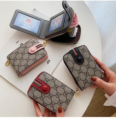 China None Wholesale Luxury Card Holder Zipper Small Purse For Women PU Leather Mini Wallet Fashionable Stylish Cards Case For Ladies for sale