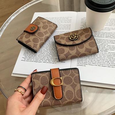 China Functional Luxury Brand Wallet Card Holder Mini Lady Purse Gift for Women Wholesale Stylish PU Coin Holder Fashion Card Case Leather Purse for sale