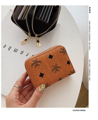 China None Wholesale Fashion Elegant PU Leather Mini Purse Card Zipper Card Holder Women Double Wallet Luxury Purse For Ladies for sale