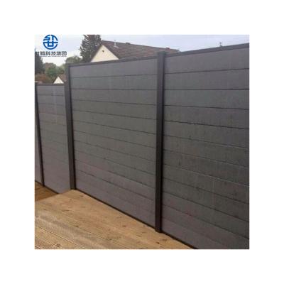 China 1.8*1.8m garden use wpc exterior wooden wpc flooring easily assembled high quality plastic composite fence for sale