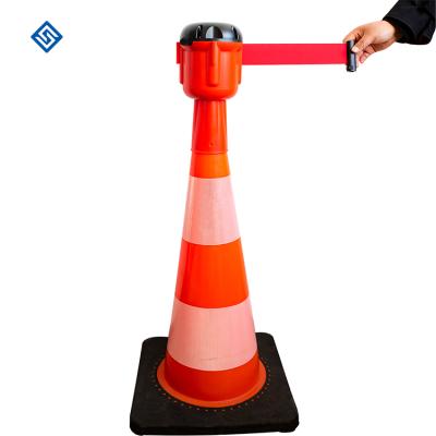 China Flexible Orange PVC 75cm Road Safety Roadway Safety Traffic Cone Plastic Road Safety Cone for sale