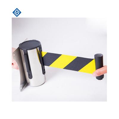 China Exterior Wall Mounted Belt Barrier Wall Mounted Retractable Belt Barrier for sale