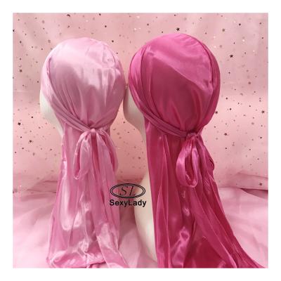 China Women Man Couple Durags Hair Durags Designer Silk Best Quality Custom Hoods Durags for sale