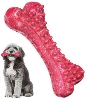 China Sustainable Dog Toy, Durable Chew Toy for Aggressive Chewers with Bacon Flavor, Heavy Duty Teeth Cleaning Natural Rubber Chew Bone for sale