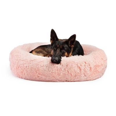 China Breathable Dogs Bed For Small Dogs Anti-Anxiety Puppy Puppy Bed Machine Medium Large Comfortable Soft Washable Pet Round Bed Heating Bed for sale