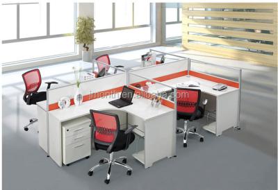 China PANEL Guangzhou new design office desk with office paetition, 4 person office for sale