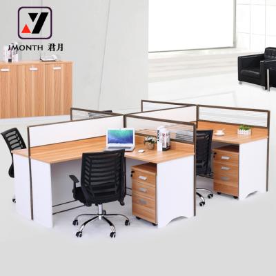 China Commercial Furniture Office Compartment For Separation L Shape 4 Person Office Workstation for sale