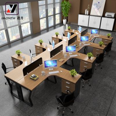 China Modern MFC Furniture L Shaped Melamine Panel Wooden Manager Executive Office Desk for sale